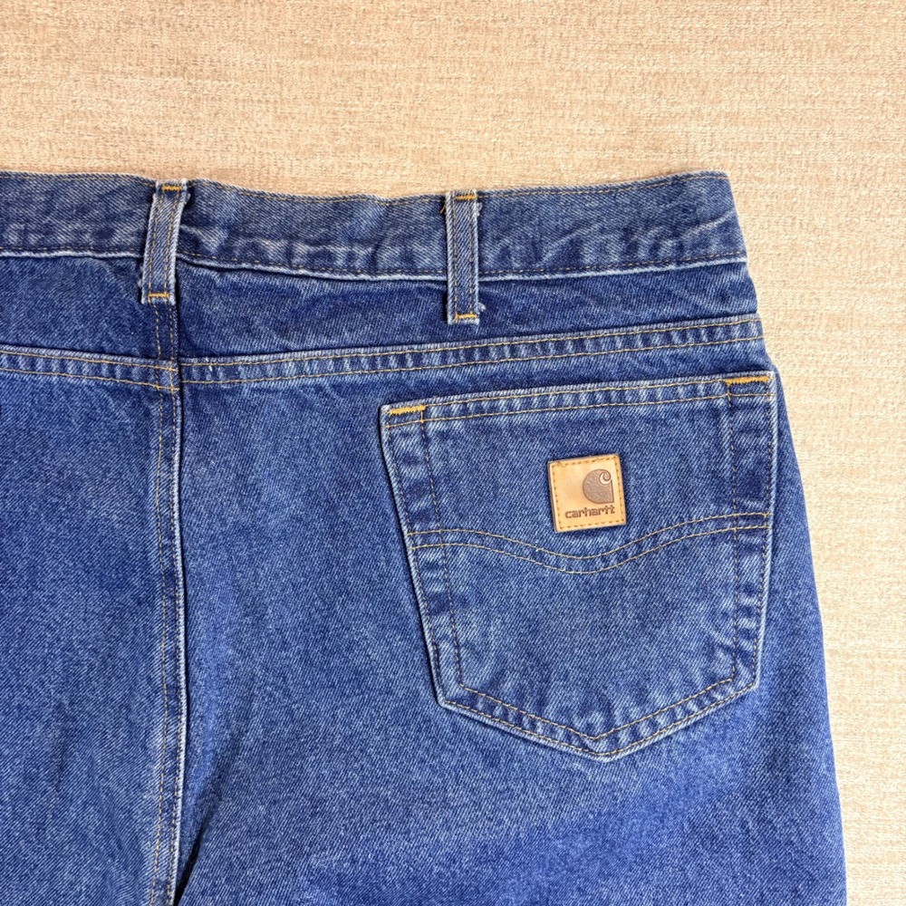 Carhartt B18 DST Traditional Fit Jeans Mens 40x32 Dark Stone Blue Denim Workwear - Picture 12 of 16